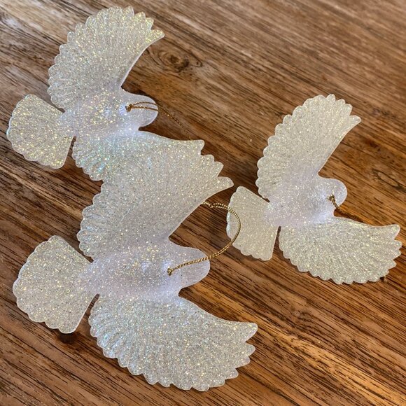 Vintage Holiday Bird & Tree Ornaments, Set of 5 - Picture 3 of 10